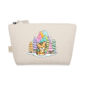 Tiger baby in rainbow land - Organic Pouch - nature - Front