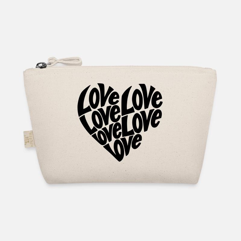 Typographie de forme de cœur d’amour - Variable de couleur Trousse biologique