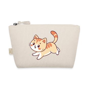 Happy Kitten Illustration - Organic Pouch - nature - Front