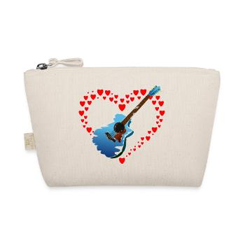 Cœur à la guitare - Trousse biologique - nature - Devant
