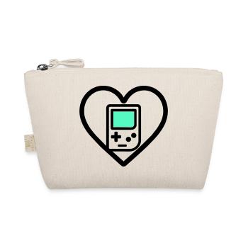 Retro Heart – Retro Handheld Console - Organic Pouch - nature - Front