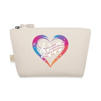 Cœur coloré avec des notes de musique pour les amateurs de musique - Trousse biologique - nature - Devant