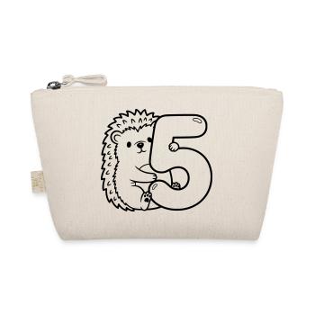 Hérisson avec illustration de dessin animé numéro 5 - Trousse biologique - nature - Devant