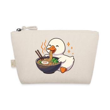 Goose with noodles ramen kawaii goose - Organic Pouch - nature - Front