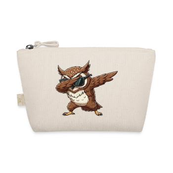 Cool Cartoon Owl Dabbing Tawny Owl Dab - Organic Pouch - nature - Front