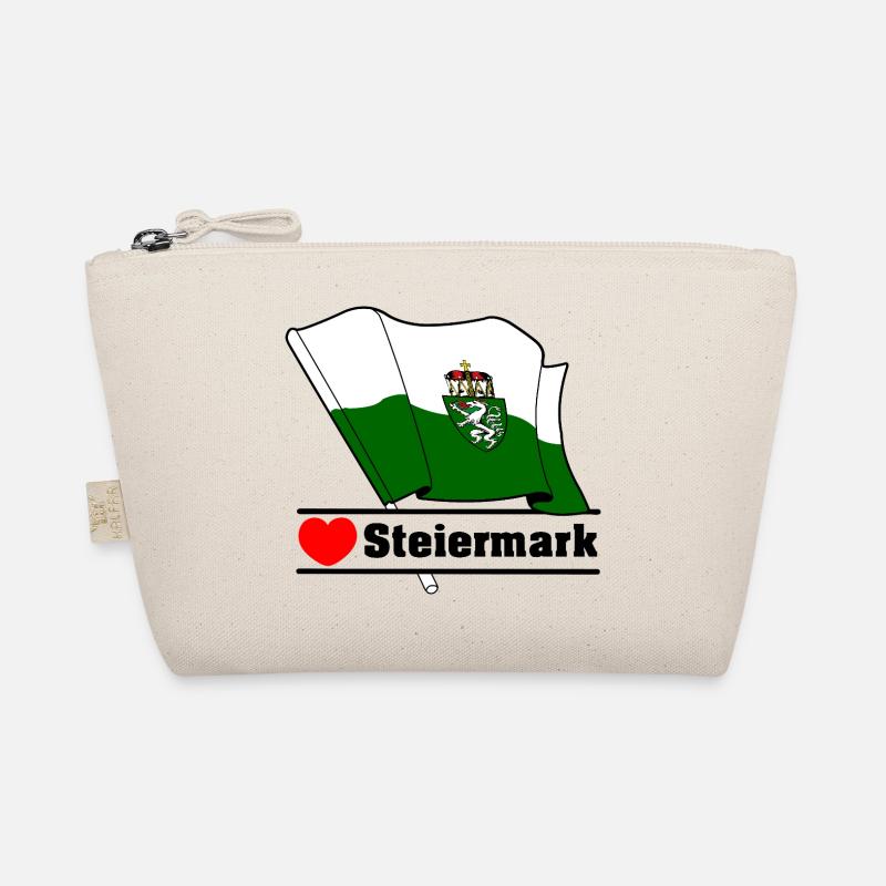Styria Flag with Heart Organic Pouch