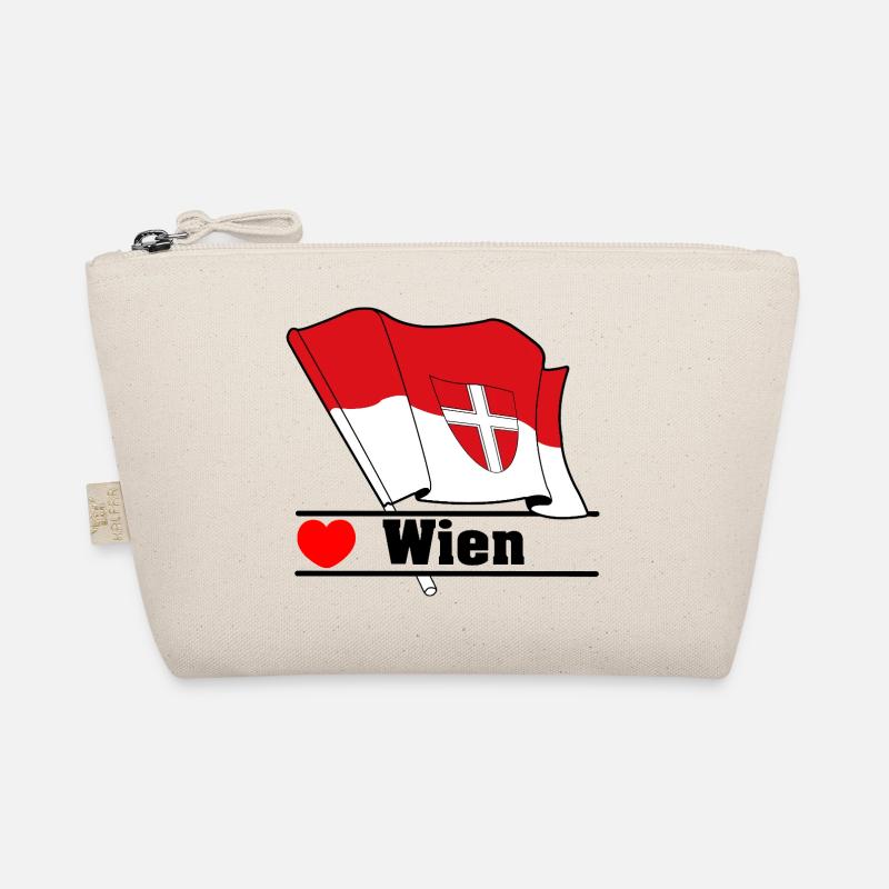 Wien Flag with Heart Organic Pouch
