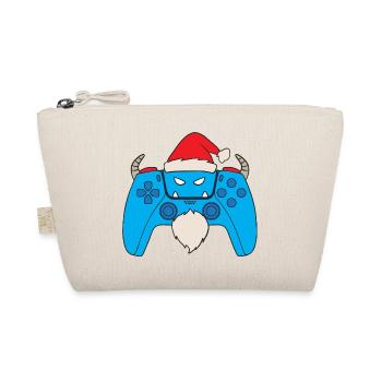 Yeti Video Game Controller Christmas Gamer Yeti - Organic Pouch - nature - Front