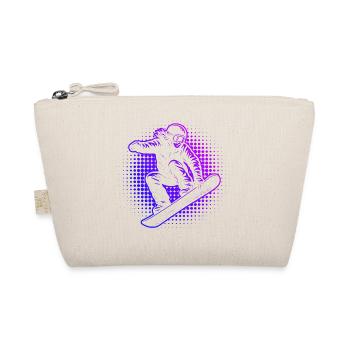 Neon Snowboarder Retro Vaporwave - Trousse biologique - nature - Devant