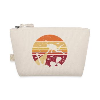 Taucher Retro Sonnenuntergang - Anker & Wrack - Bio-Täschchen - Natur - Vorne