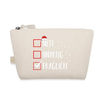 Santa Claus Christmas Time Naughty Christmas - Organic Pouch - nature - Front