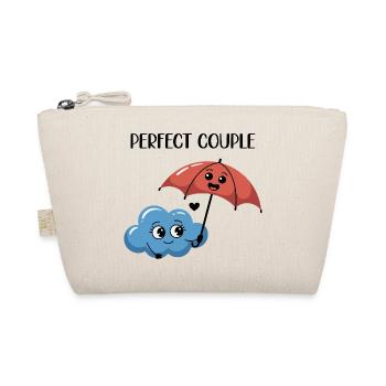 Cute Cloud And Umbrella Friendship Illustration - Organic Pouch - nature - Front