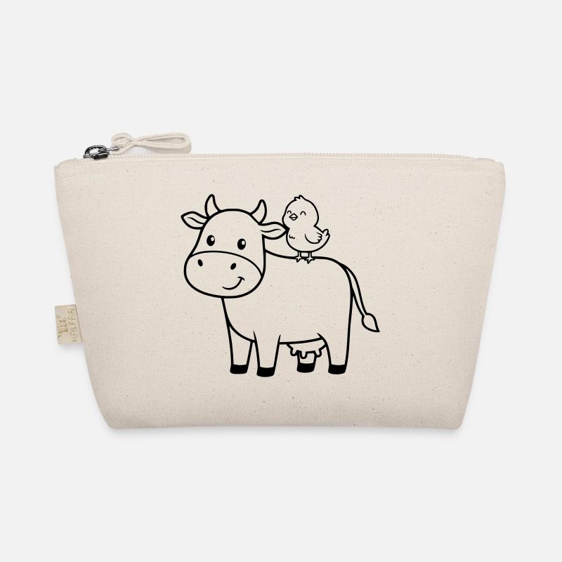 Vache mignonne avec amitié d’oiseau Trousse biologique
