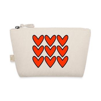 VALENTINE'S DAY. HEART. I LOVE YOU. I LOVE YOU - Organic Pouch - nature - Front