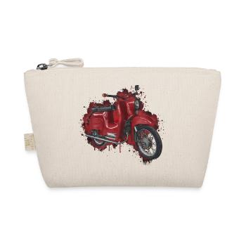 DDR Ost-Moped Schwalbe Aquarell – Kultfahrzeug - Bio-Täschchen - Natur - Vorne