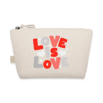 L’amour est l’amour – Faute colorée avec des cœurs - Trousse biologique - nature - Devant