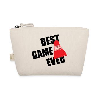 Badminton Best Game Ever - Organic Pouch - nature - Front