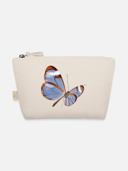 Conception transparente papillon Glasswing - Trousse biologique - nature - Devant