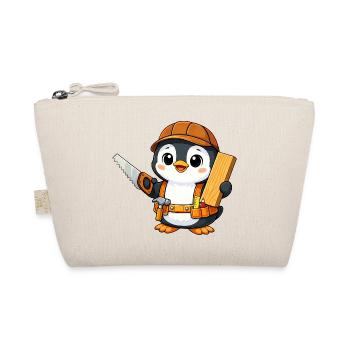 Penguin, Craftsman, Carpenter, Carpenter, Woodwork - Organic Pouch - nature - Front
