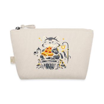 Niedlicher Waschbär Pizza Lustig Wilde Tiere - Bio-Täschchen - Natur - Vorne
