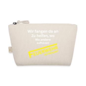 Wir fangen - Lustiges Design für Angler & Fischer - Bio-Täschchen - Natur - Vorne