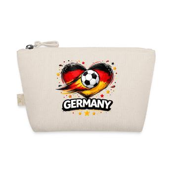 Germany Love – Heart Football Design 2026 - Bio-Täschchen - Natur - Vorne