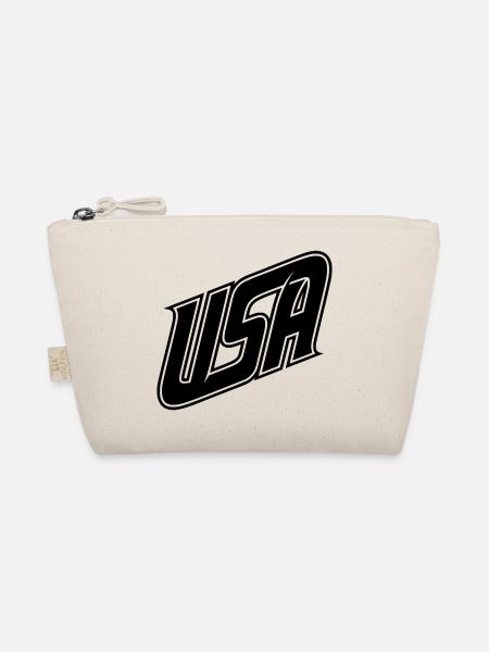 Logo USA - variable de couleur - Trousse biologique - nature - Devant