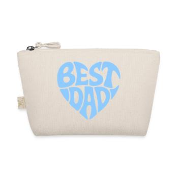 Best Dad Heart Design - Organic Pouch - nature - Front