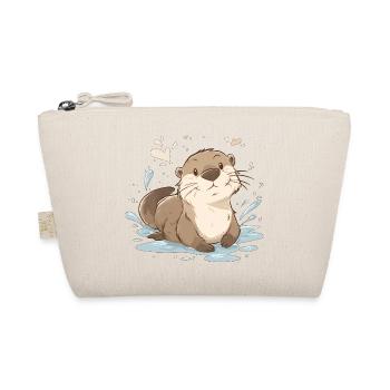 Niedlicher Kawaii-Otter – beruhigendes Naturtier - Bio-Täschchen - Natur - Vorne
