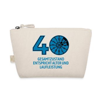 HU Februar 2026 - 40 Jahre - Geburtstag Geschenk - Bio-Täschchen - Natur - Vorne