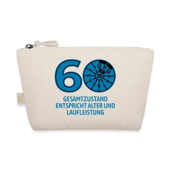 HU Januar 2026 - 60 Jahre - Geburtstag Geschenk - Bio-Täschchen - Natur - Vorne