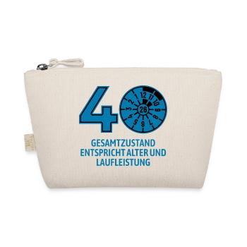 HU Januar 2026 - 40 Jahre - Geburtstag Geschenk - Bio-Täschchen - Natur - Vorne