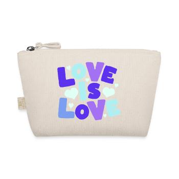 L’amour est amour Cœurs pastel - Trousse biologique - nature - Devant