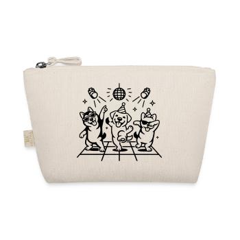 Dancing Party Dogs Kids Disco - Organic Pouch - nature - Front