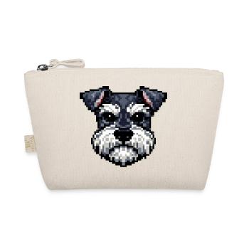 Portrait de Schnauzer de Pixel Dogs dans un style rétro - Trousse biologique - nature - Devant
