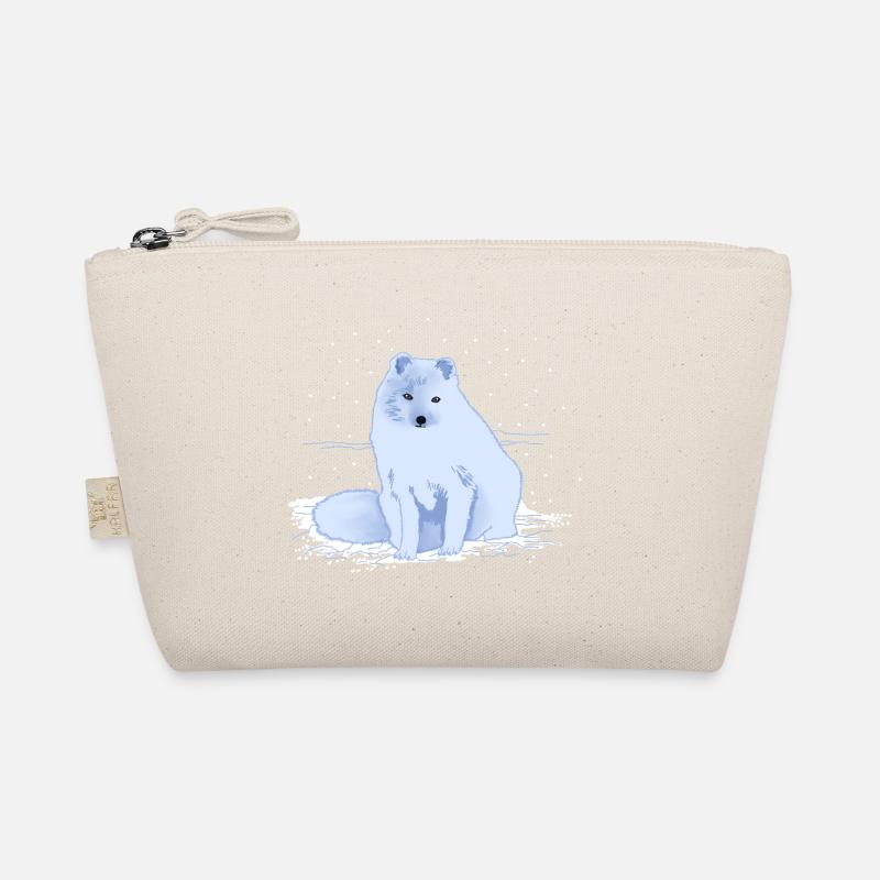 Polarfuchs im Schnee Bio-Täschchen