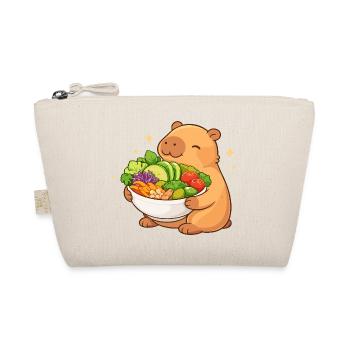 Chubby Capybara with Salad Bowl - Organic Pouch - nature - Front