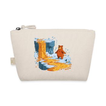 Bär am Lavastrom auf Eis - Organic Pouch - nature - Front
