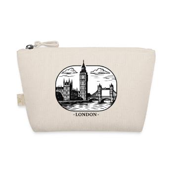 London Line Style: Big Ben and Tower Bridge - Organic Pouch - nature - Front