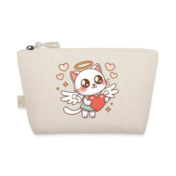 Chat Angélique Ailé et Cœur - Trousse biologique - nature - Devant