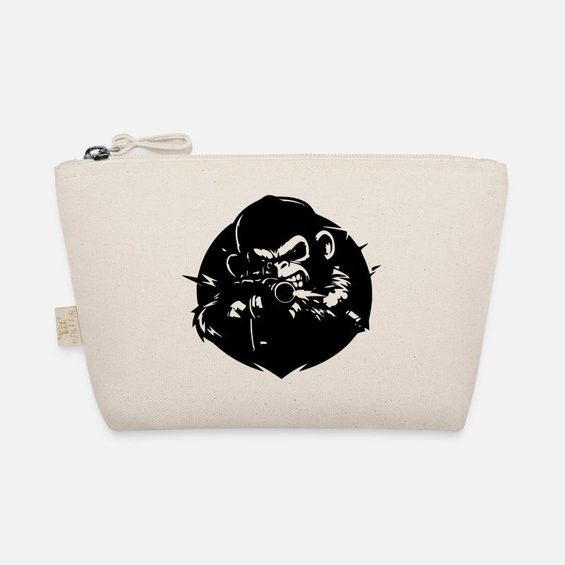 Monkey with Rifle Organic Pouch