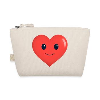 Des sourires au cœur se transforment en rouge - Trousse biologique - nature - Devant