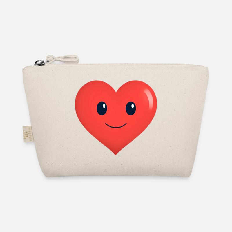 Herz lächelt Form Rot Bio-Täschchen