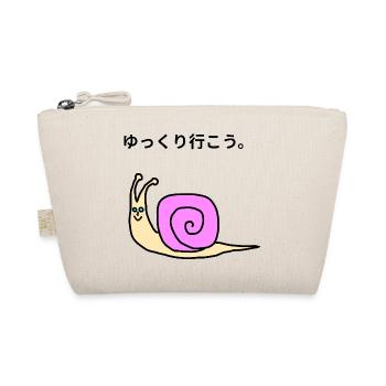 Kawaii pink snail - Organic Pouch - nature - Front