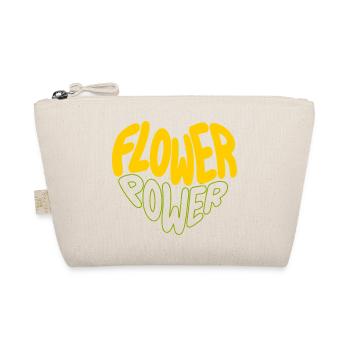 Flower Power Retro Print - Organic Pouch - nature - Front
