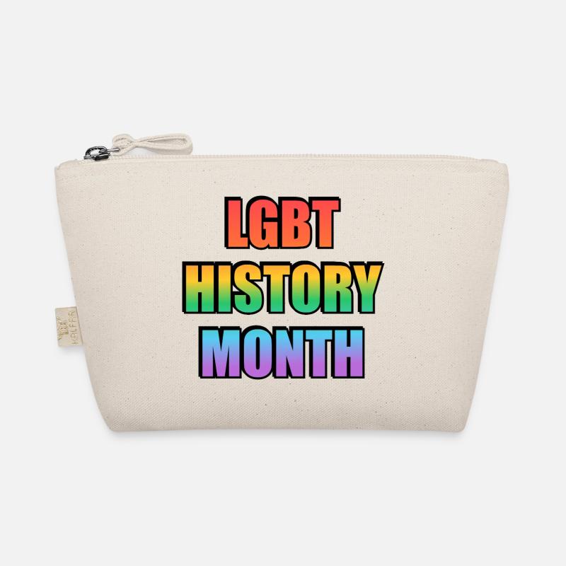 LGBT History Month Gradient Text Organic Pouch
