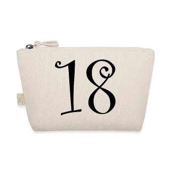 18. 18 JAHRE ALT. 18-JÄHRIGES JUBILÄUM. 18. GEBURTSTAG. - Bio-Täschchen - Natur - Vorne