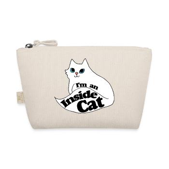 Inside Cat Cartoon Slogan Tee - Trousse biologique - nature - Devant