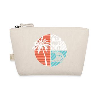 Beach Vibes Only Tropical Palm Circle Design - Organic Pouch - nature - Front