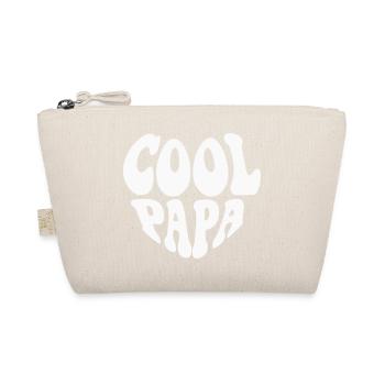 Cool Papa Heart Logo - Customizable color - Organic Pouch - nature - Front